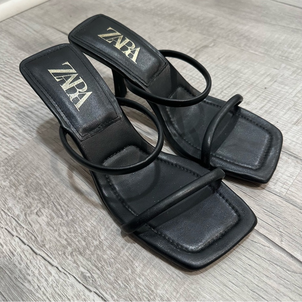 Zara kitten heel slides
